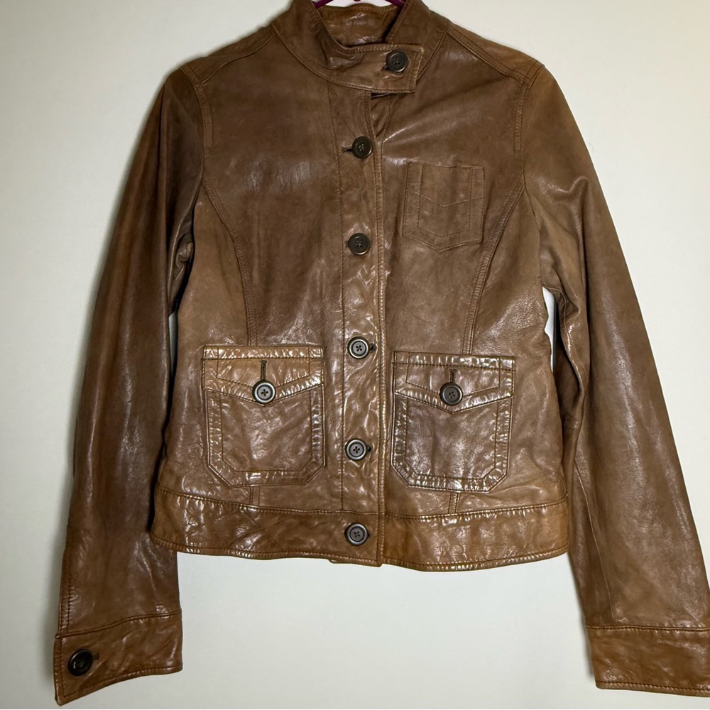 Women's Gap Brown Leather Jacket